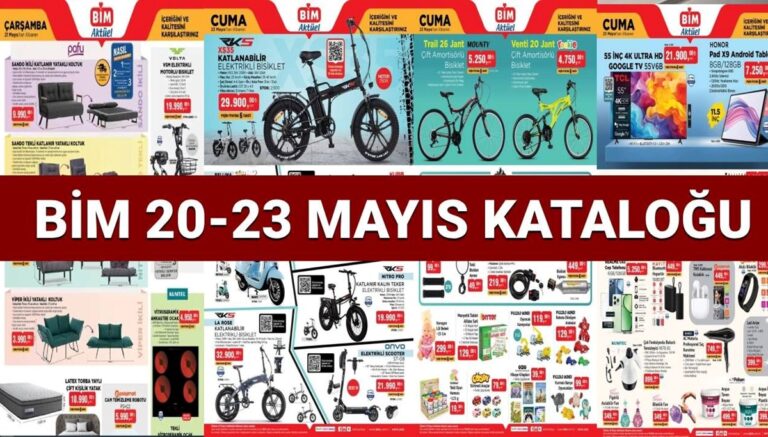BİM 20-23 Mayıs aktüel kataloğu: Tablet, cep telefonu, televizyon ve mutfak gereçleri, koltuk ve yatak çeşitleri satışa çıkıyor