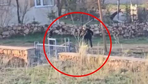 Eşeğe acımasız eziyet: Başına çuval geçirip dövdü