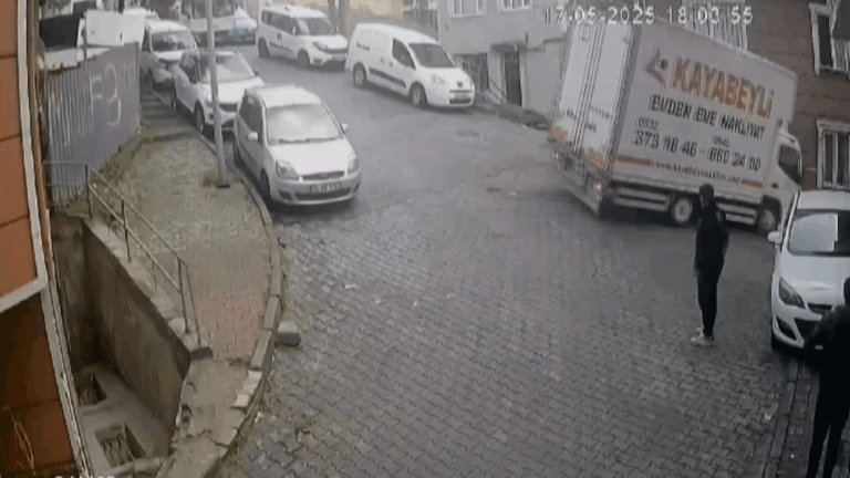 Kağıthane’deki korku dolu anlar kamerada