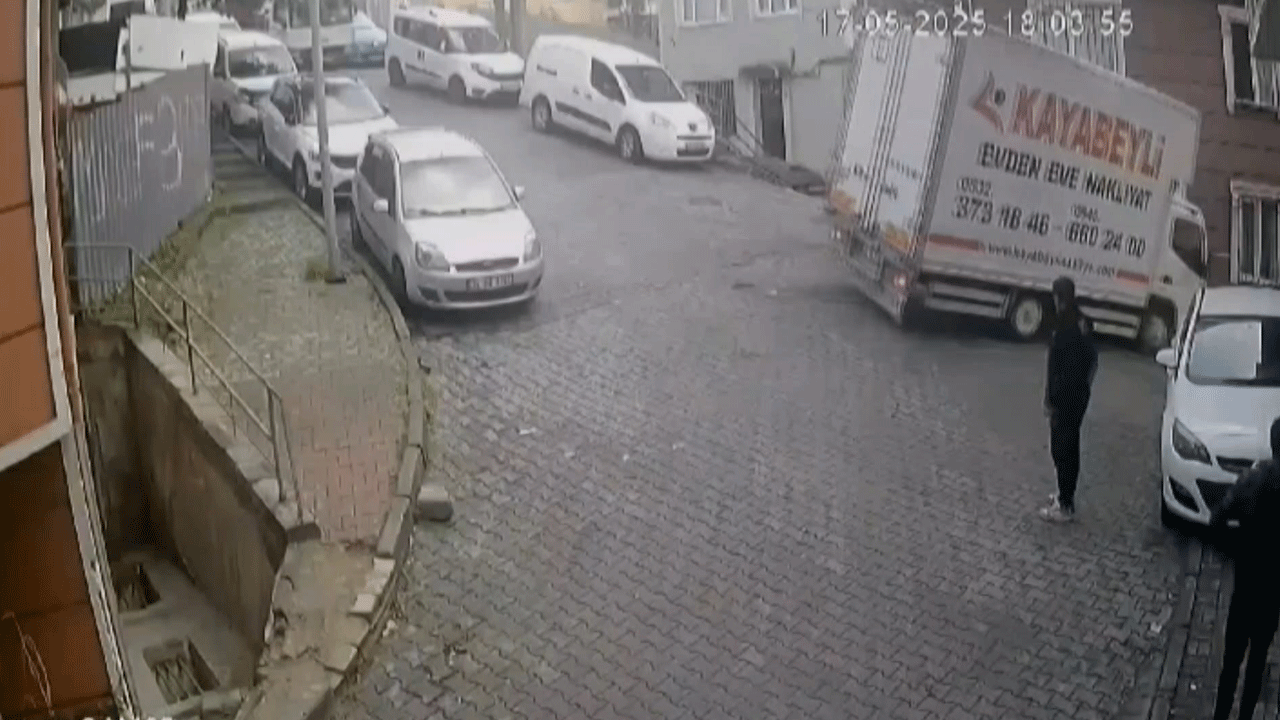 Kağıthane’deki korku dolu anlar kamerada