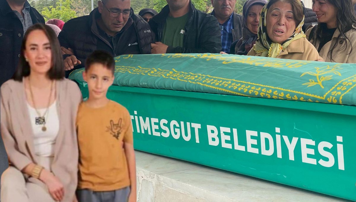 Merve öğretmen ve oğluna gözyaşlarıyla veda