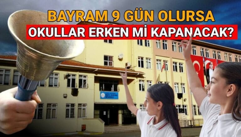 Okullar erken mi kapanacak? Bayram tatili 9 gün olursa okullar ne zaman kapanacak? (MEB 2024-2025 çalışma takvimi) Okullar erken mi kapanacak? Bayram tatili 9 gün olursa okullar ne zaman kapanacak? (MEB 2024-2025 çalışma takvimi)