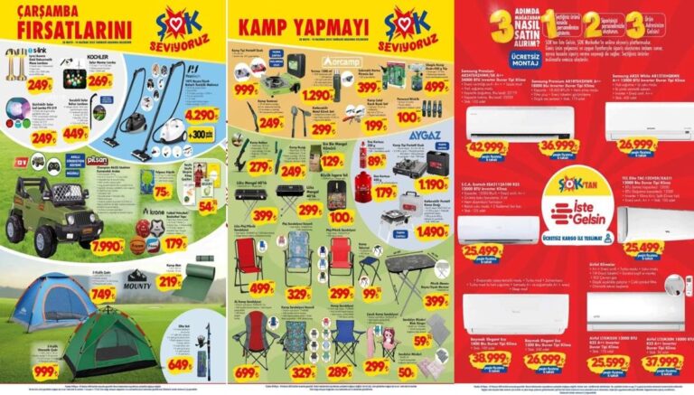 ŞOK market aktüel kataloğu 28 Mayıs çarşamba: Temizlik makinesi, masa, sandalye, mangal ve klima çeşitler geliyor ŞOK market aktüel kataloğu 28 Mayıs çarşamba: Temizlik makinesi, masa, sandalye, mangal ve klima çeşitler geliyor