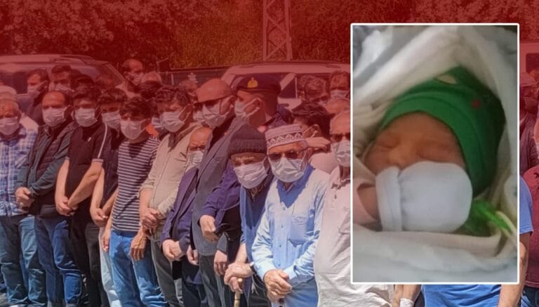 Son kurban Metehan bebek: Cenazeye katılanlara maske dağıtıldı Son kurban Metehan bebek: Cenazeye katılanlara maske dağıtıldı