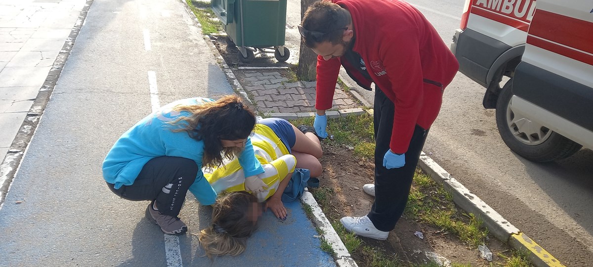 Kadına ilk müdahaleyi sağlık ekipleri yaptı