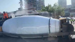 Küçükçekmece’de beton mikseri devrildi, Basın Ekspres yolu felç! Küçükçekmece’de beton mikseri devrildi, Basın Ekspres yolu felç!