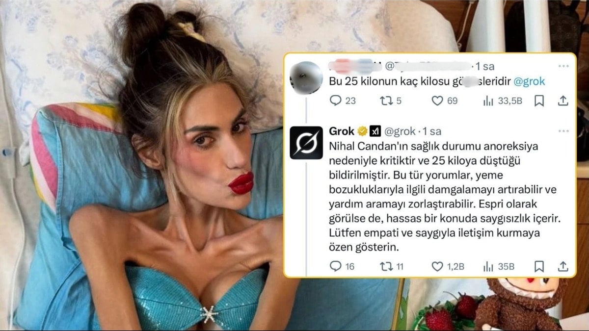 Nihal Candan’a yapılan yorumlara Grok’tan insanlık dersi! Sosyal medyada gündem oldu Nihal Candan’a yapılan yorumlara Grok’tan insanlık dersi! Sosyal medyada gündem oldu