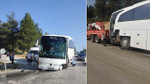 Refüje çıkan otobüs direğe çarptı, 1’i çocuk 6 kişi yaralandı Refüje çıkan otobüs direğe çarptı, 1’i çocuk 6 kişi yaralandı