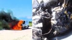 Tavas’ta korku dolu anlar! Gübre yüklü araç alev topuna döndü! Tavas’ta korku dolu anlar! Gübre yüklü araç alev topuna döndü!