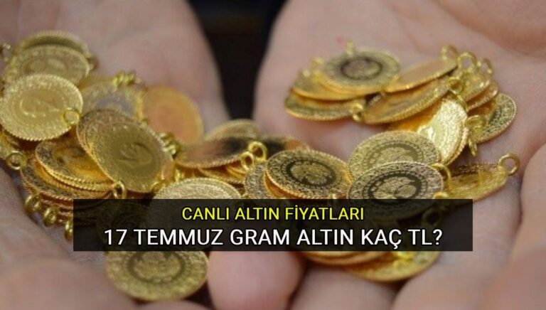 1 gram altın kaç TL? 17 Temmuz son dakika altın fiyatları: Altın fiyatları düşüyor mu? 1 gram altın kaç TL? 17 Temmuz son dakika altın fiyatları: Altın fiyatları düşüyor mu?