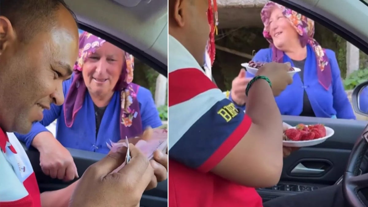 Arap turist önce bir tomar para çıkardı, sonra Karadenizli esnafla dalga geçtiği anları paylaştı Arap turist önce bir tomar para çıkardı, sonra Karadenizli esnafla dalga geçtiği anları paylaştı