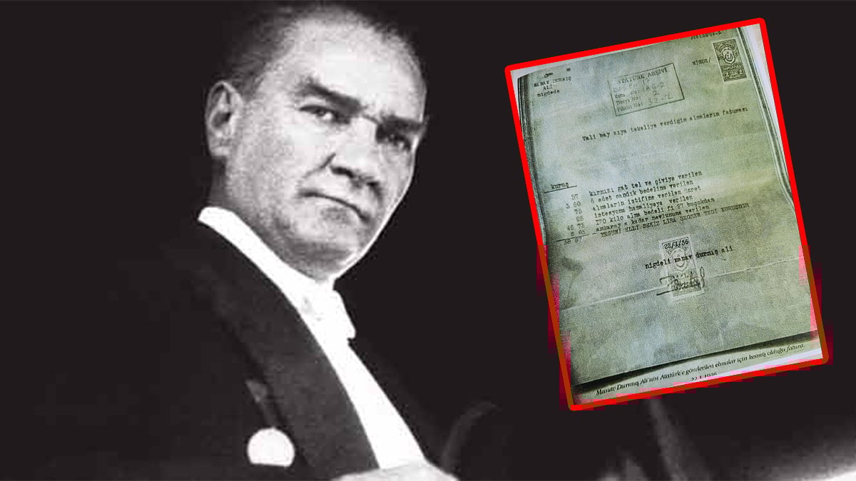 Atatürk’e Niğdeli manavın kestiği fatura Atatürk’e Niğdeli manavın kestiği fatura