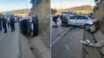 Bilecik’te feci kaza: Yan yatan otomobile başka bir araç çarptı Bilecik’te feci kaza: Yan yatan otomobile başka bir araç çarptı