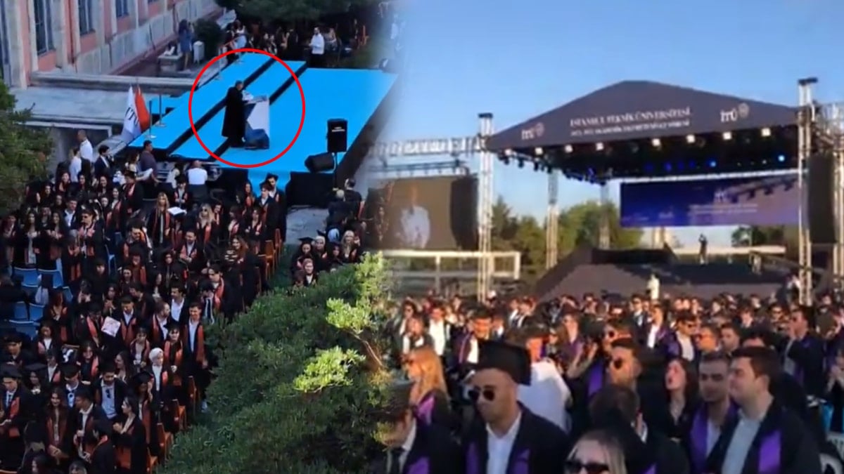 İTÜ mezuniyetinde öğrenciler rektöre sırtını döndü! İTÜ mezuniyetinde öğrenciler rektöre sırtını döndü!