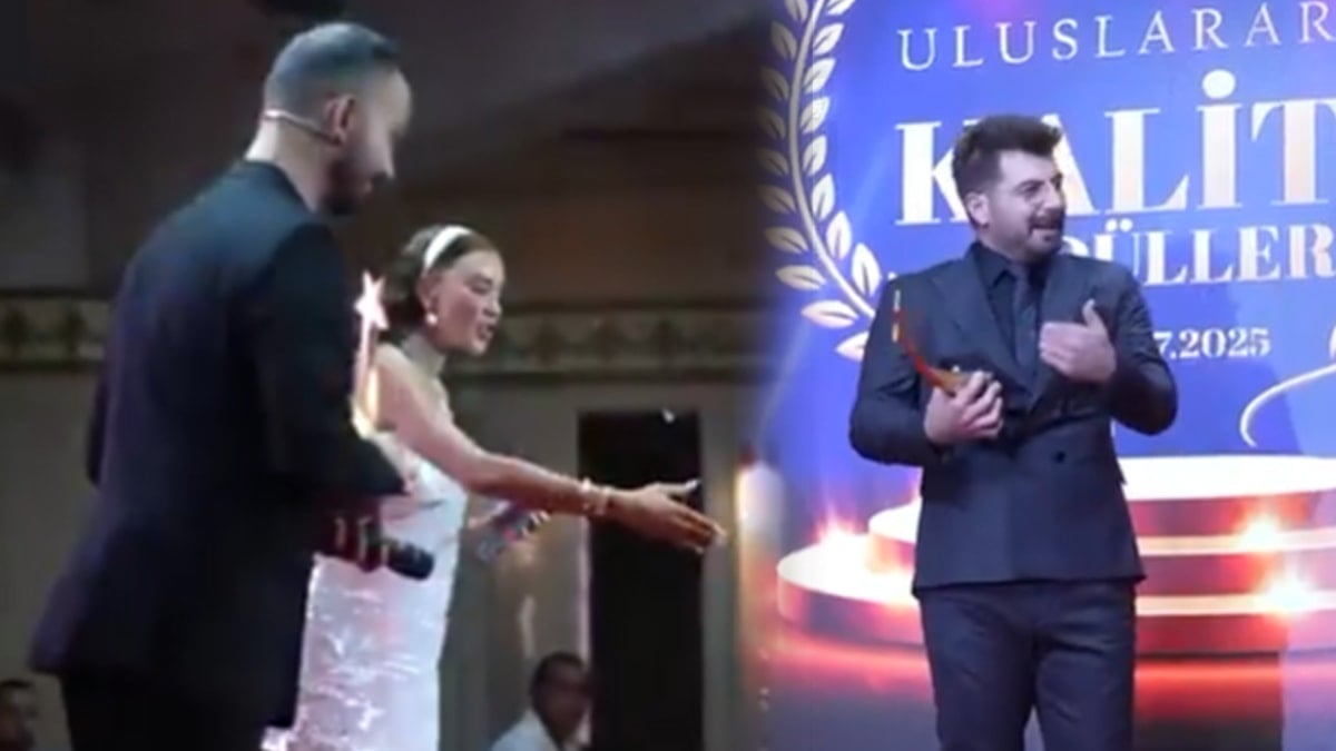 Ödül alırken Özge Ulusoy’u dolandırıcılıkla suçladı: Sahnede hayatının şokunu yaşadı Ödül alırken Özge Ulusoy’u dolandırıcılıkla suçladı: Sahnede hayatının şokunu yaşadı