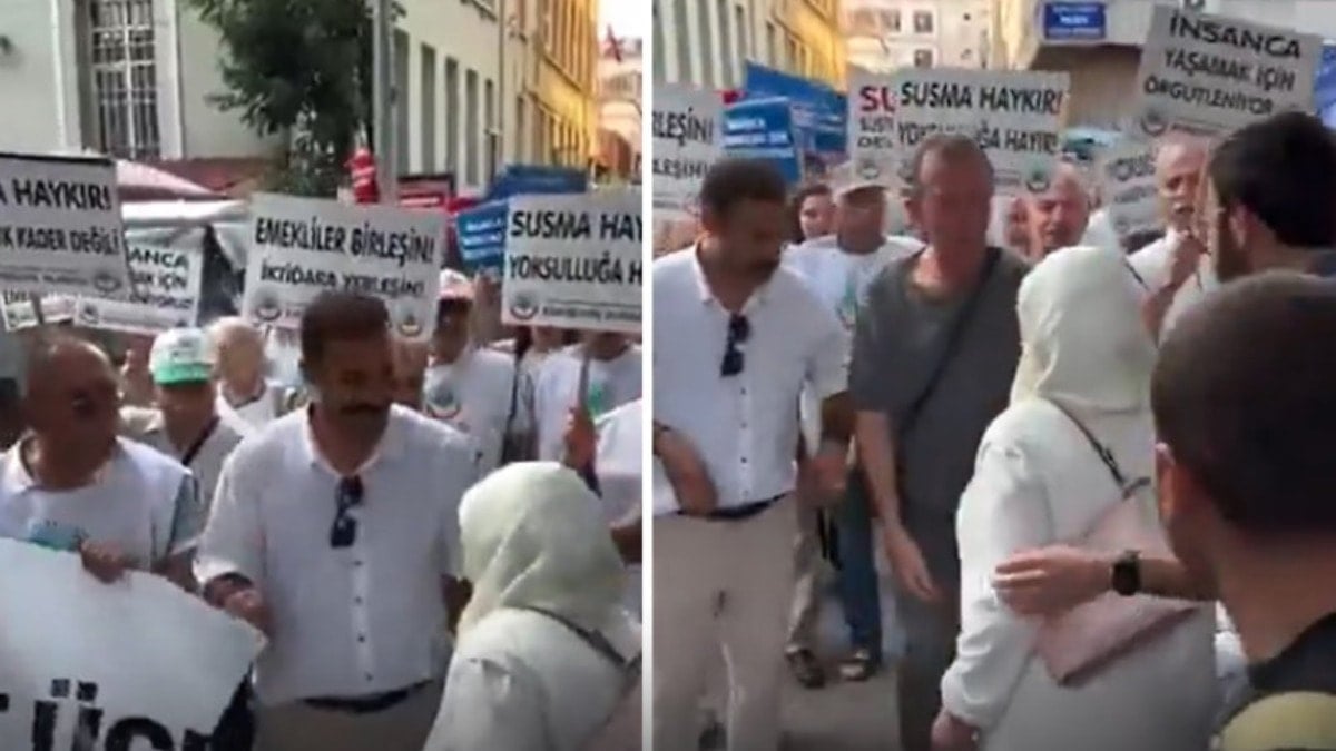 Pankarta saldıran kadın AKP’li yönetici çıktı Pankarta saldıran kadın AKP’li yönetici çıktı