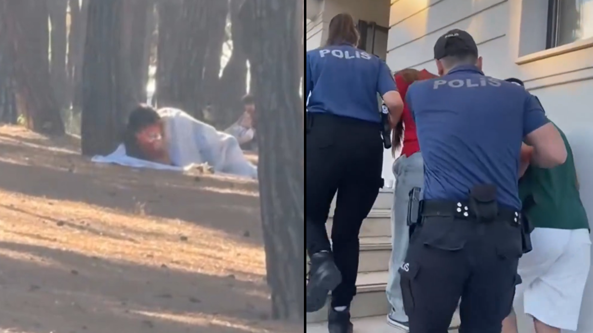 Parkta ilişkiye giren iki genç gözaltına alındı Parkta ilişkiye giren iki genç gözaltına alındı