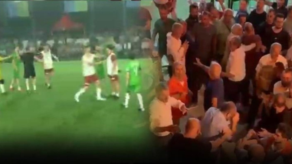 Rize’de futbol turnuvasında çıkan arbede jandarma biber gazı sıkınca bitti Rize’de futbol turnuvasında çıkan arbede jandarma biber gazı sıkınca bitti