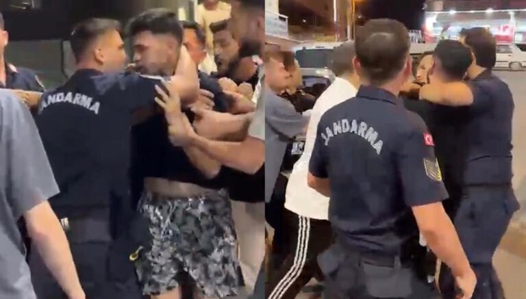 Kimlik kontrolünde jandarmaya saldırı: 8 gözaltı Kimlik kontrolünde jandarmaya saldırı: 8 gözaltı