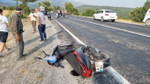Kütahya’da motosiklet yoldan savruldu: 1 yaralı! Kütahya’da motosiklet yoldan savruldu: 1 yaralı!
