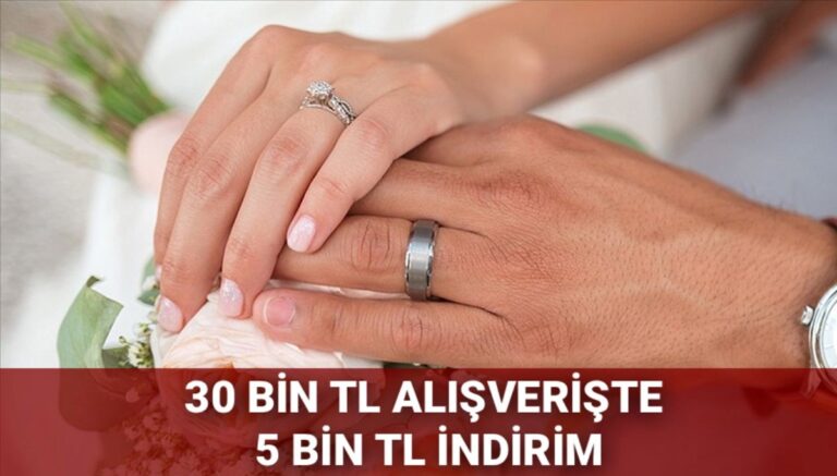 Trendyol’dan evlenecek gençlere indirim desteği: Hangi ürünlerde indirim olacak? 30 bin TL ve üzeri alışverişlerde 5 bin TL indirim fırsatı Trendyol’dan evlenecek gençlere indirim desteği: Hangi ürünlerde indirim olacak? 30 bin TL ve üzeri alışverişlerde 5 bin TL indirim fırsatı