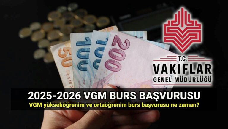 VGM ortaöğrenim – yükseköğrenim burs başvuru tarihleri 2025: Vakıflar Genel Müdürlüğü burs başvuruları ne zaman? (Burs ücretleri) VGM ortaöğrenim – yükseköğrenim burs başvuru tarihleri 2025: Vakıflar Genel Müdürlüğü burs başvuruları ne zaman? (Burs ücretleri)
